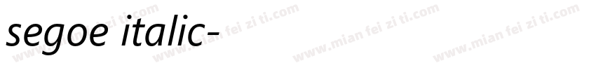 segoe italic字体转换